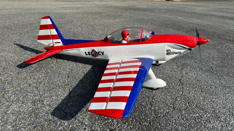 Legacy - 80" Super Chipmunk - Red/White - ARF