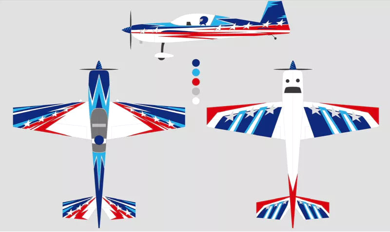 Extreme Flight - Extra 300 105", Blue/White ARF Kit