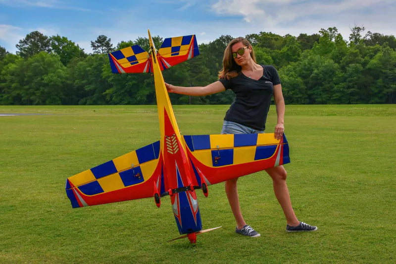 Extreme Flight - Extra 300 EXP 70" V2, Yellow/Red/Blue ARF Kit