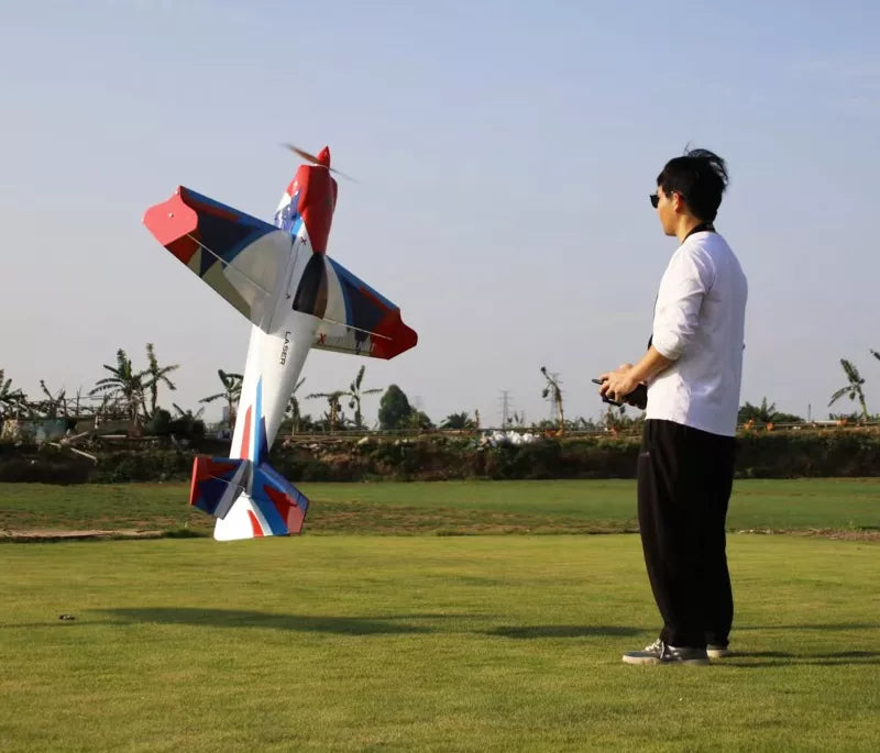 Extreme Flight - Laser 60" EXP V3, White/Blue/Red/Silver RxR (Receiver Ready - PNP)