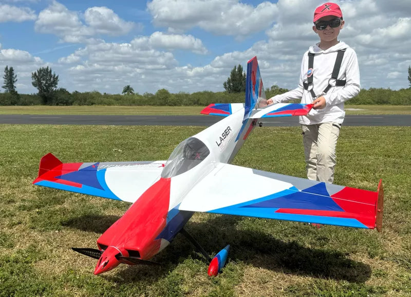 Extreme Flight - Laser 67" EXP, White/Blue/Red/Silver ARF Kit
