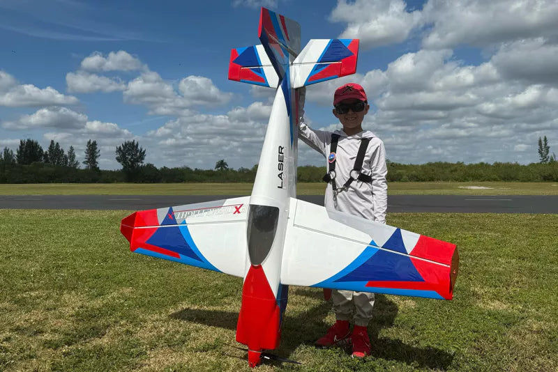 Extreme Flight - Laser 67" EXP, White/Blue/Red/Silver ARF Kit