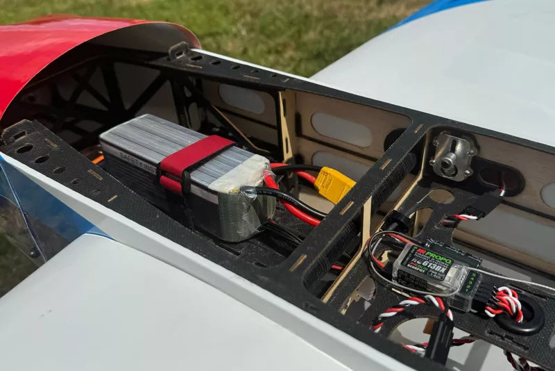 Extreme Flight - Laser 67" EXP, White/Blue/Red/Silver RxR (Receiver Ready - PNP)