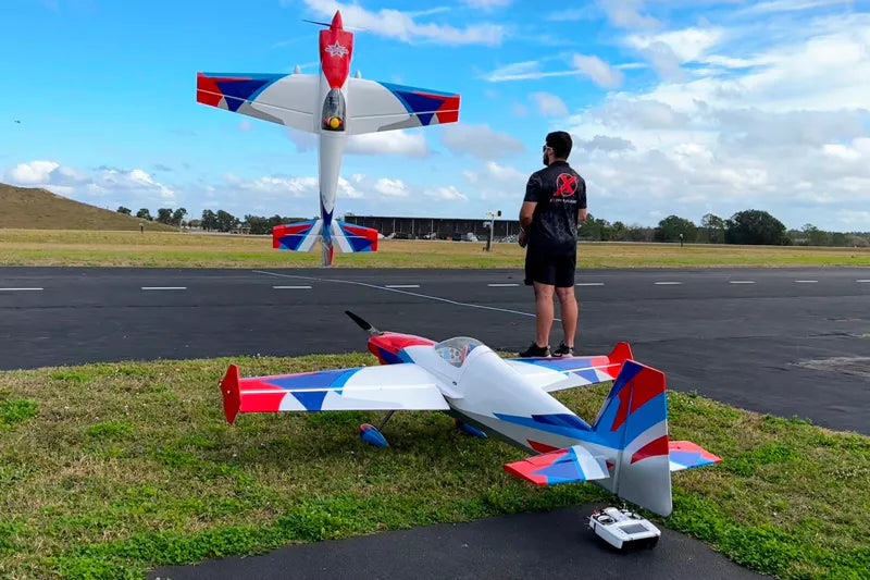 Extreme Flight - Laser 85", White/Blue/Red/Silver ARF Kit