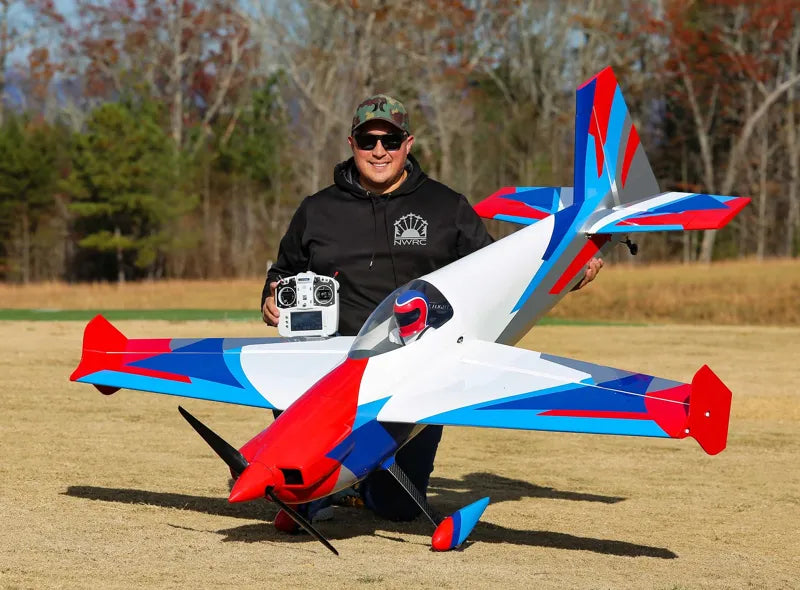 Extreme Flight - Laser 85", White/Blue/Red/Silver ARF Kit