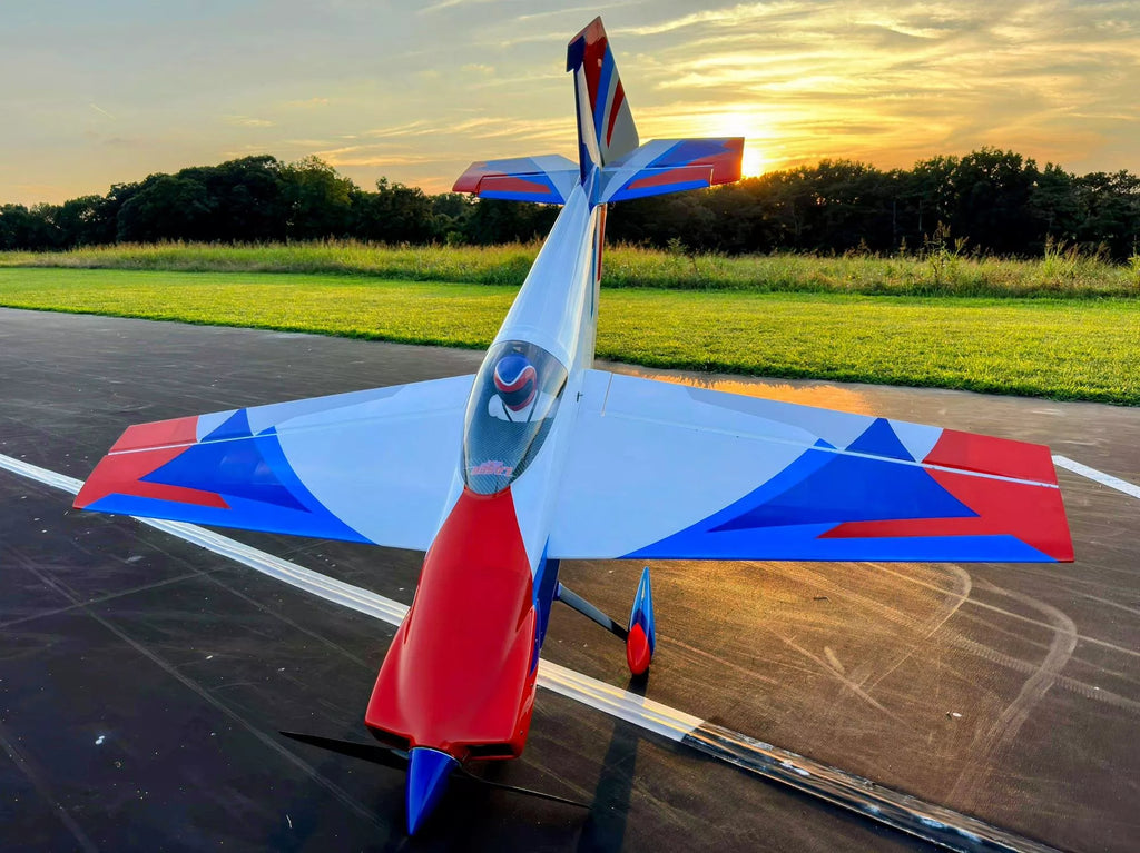 Extreme Flight - Laser 91" EXP V2, Red/White/Blue/Silver ARF Kit