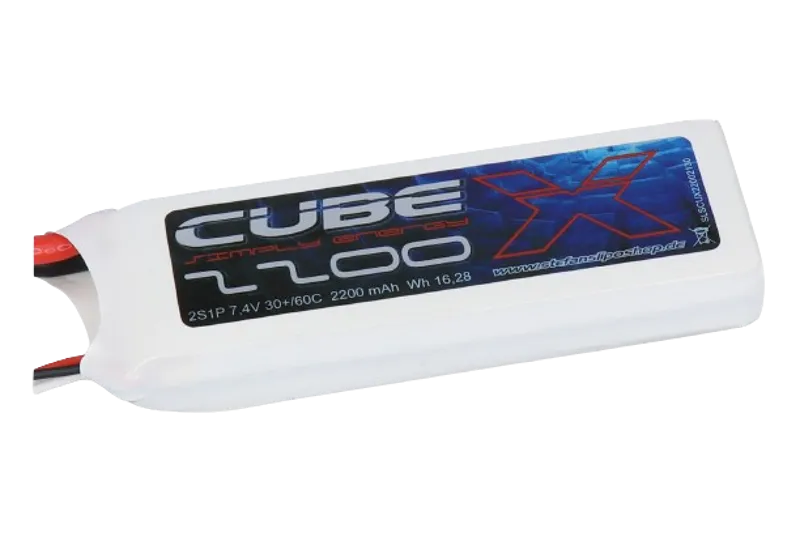 SLS X-Cube 2200mAh 2S1P 7,4V 30C/60C Lipo Battery